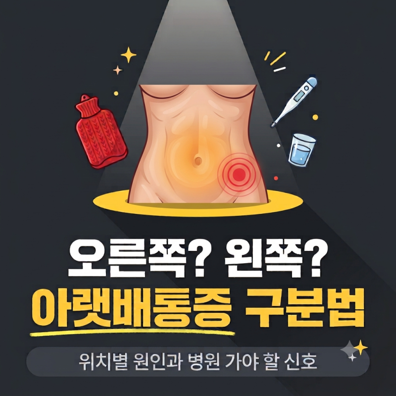 아랫배통증 원인, 오른쪽 왼쪽 위치별 구분법과 병원 가야 할 신호