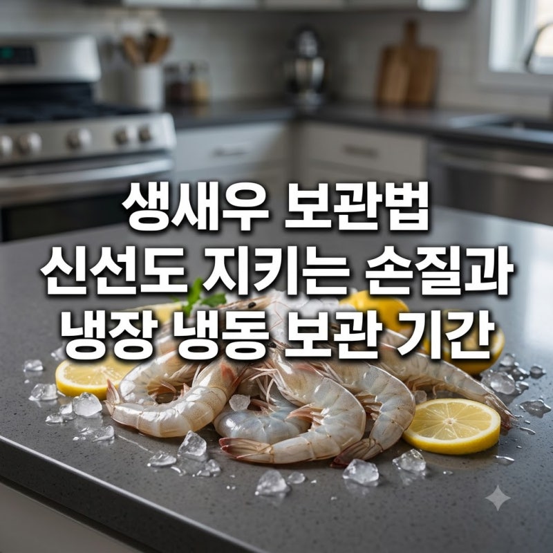 생새우 보관법 신선도 지키는 손질과 냉장 냉동 보관 기간