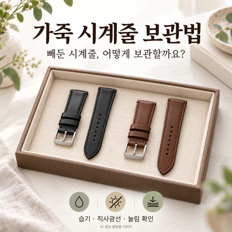 가죽 시계줄 보관법｜교체해서 빼둔 스트랩, 지퍼백에 넣어도 될까?