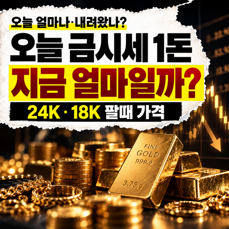 오늘 금시세 1돈 얼마? 24K·18K 금 팔때 가격과 금값 하락 이유
