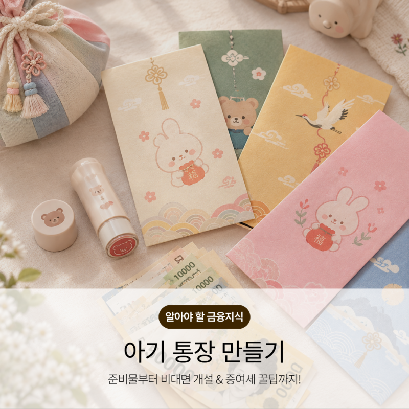 아기 통장 만들기 준비물 & 미성년자 계좌 개설 총정리 (비대면·적금·증여세 한번에)