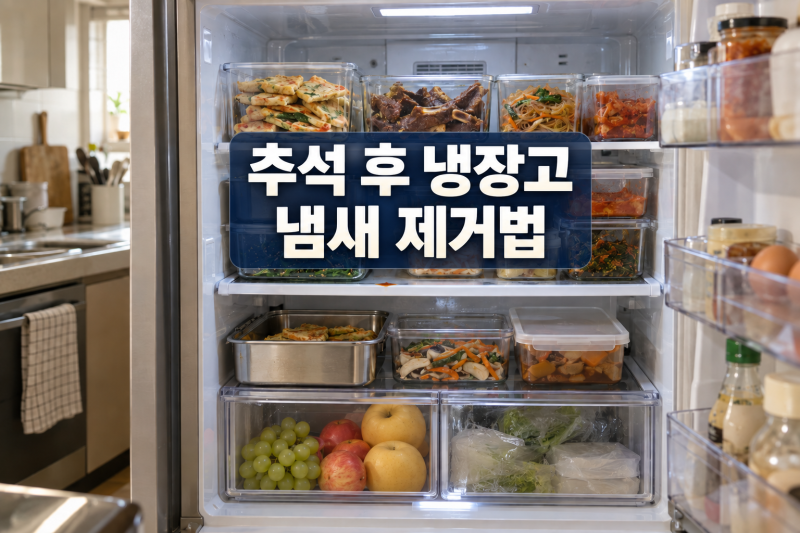 추석 후 냉장고 냄새 제거법