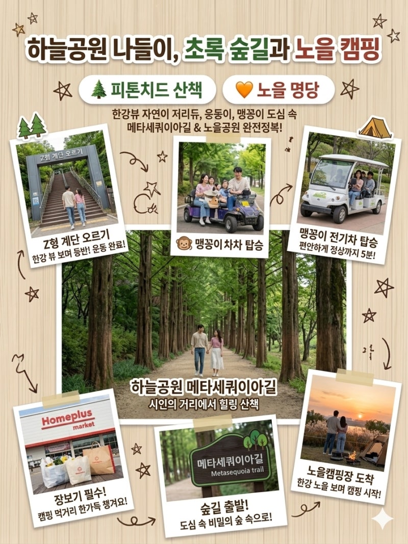 주말 서울 캠핑 추천: 노을을 바라보면 가슴이 확 ~트어지는 곳/ 뚜벅이도 가능한 하늘공원 ....