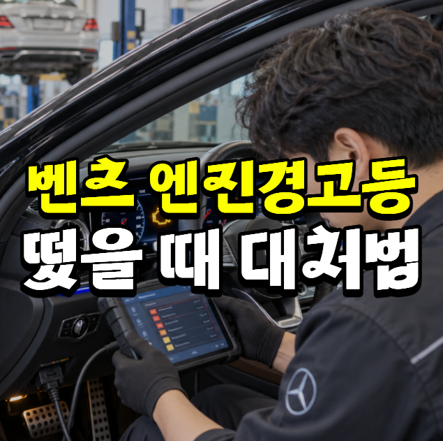 벤츠 엔진경고등 원인 별 수리 비용 방법 정리!