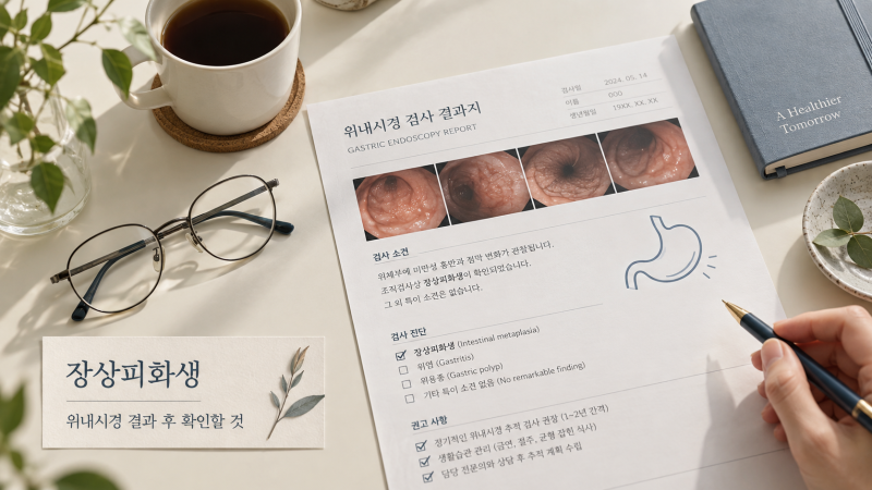 장상피화생이란? 위내시경 결과 후 관리와 헬리코박터 확인