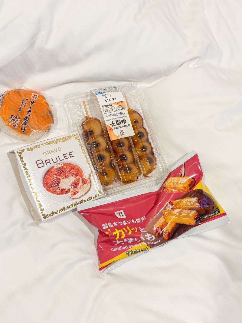 일본 세븐일레븐 편의점 추천 간식 고구마맛탕 크림브륄레 아이스크림 당고 후기