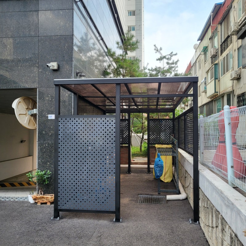 아파트 좁은 공간도 알차게 활용한 분리수거장 맞춤 제작 타공판 부천 인천 광명