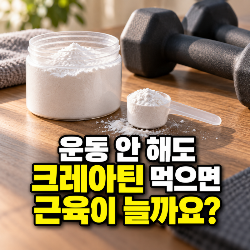 "운동 안 하는 사람도 크레아틴 먹어도 될까?" 근육 때문에 챙긴다면 알아둘 점