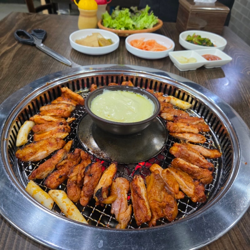 청평호맛집 금계닭갈비 가평본점 애견동반 참나무숯 국내산 숯불닭갈비 후기