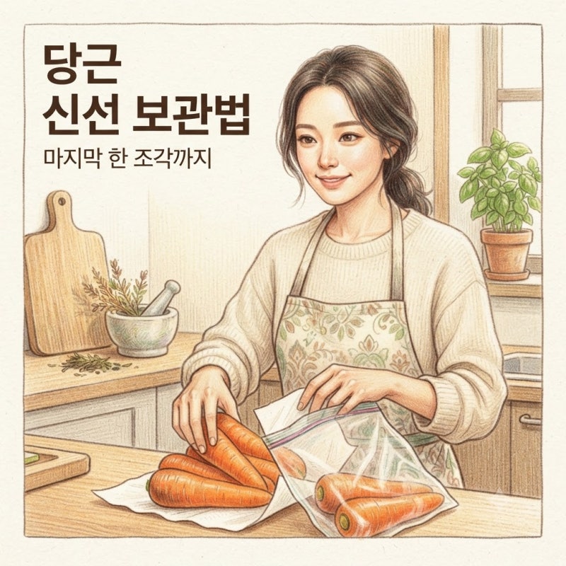 매번 말라비틀어지던 당근, 마지막 한 조각까지 싱싱하게 보관하는 비결