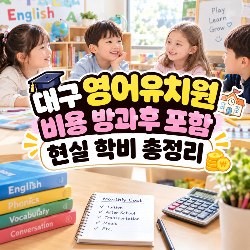대구 영어유치원 비용 방과후 포함 현실 학비 총정리