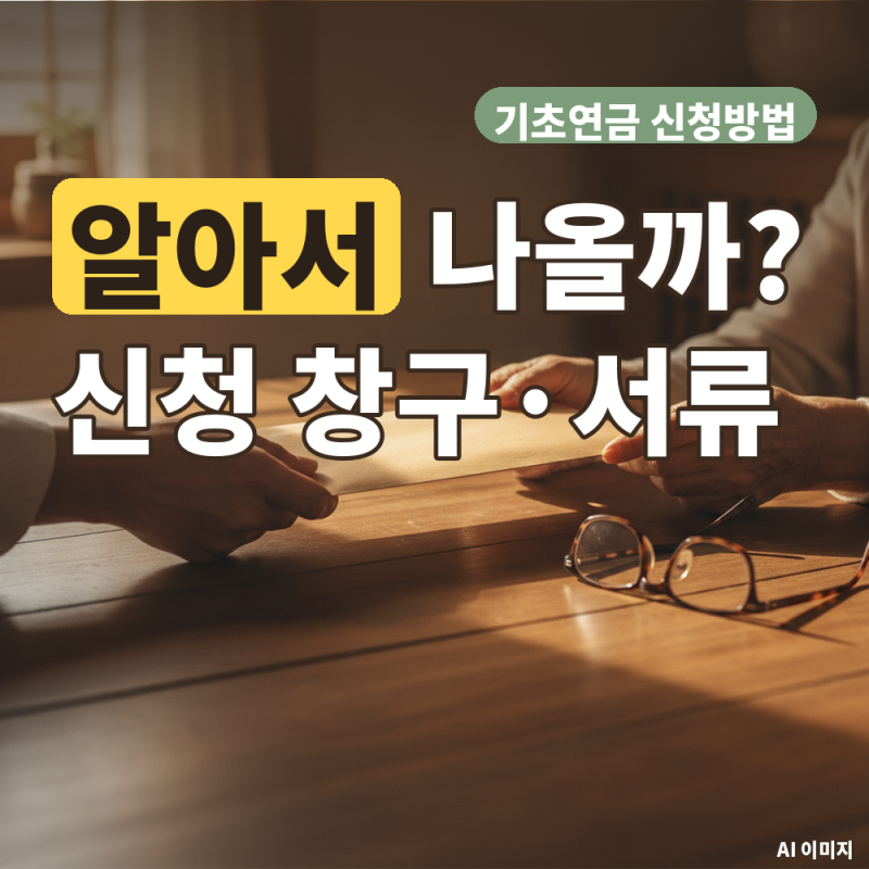 기초연금 신청방법, 요양원 사무실에서 받은 질문 하나에 통장을 다시 열어봤어요