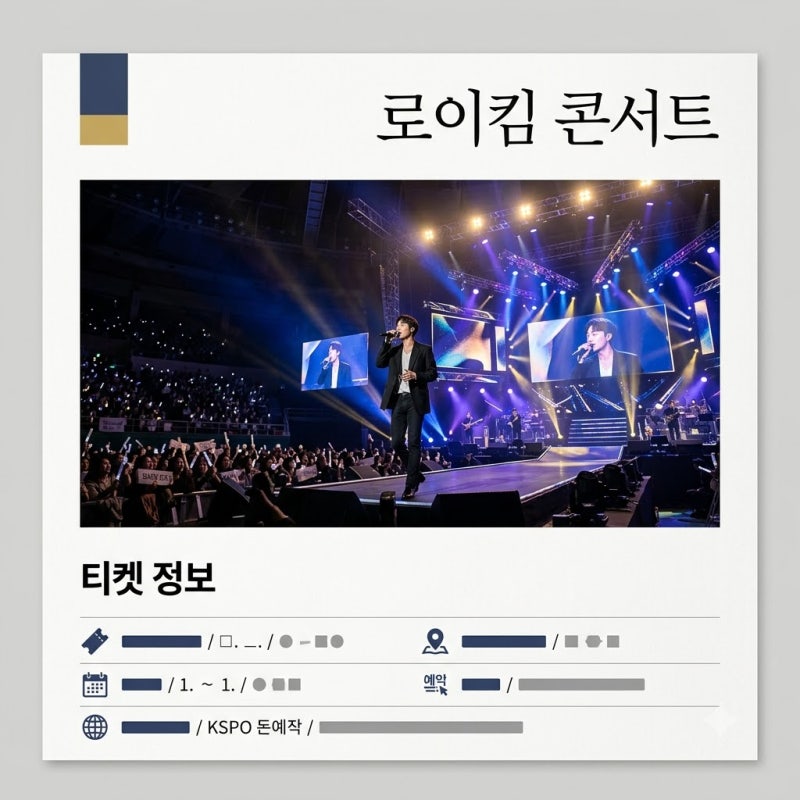 2026 로이킴 콘서트 티켓 예매 일정부터 좌석 팁까지