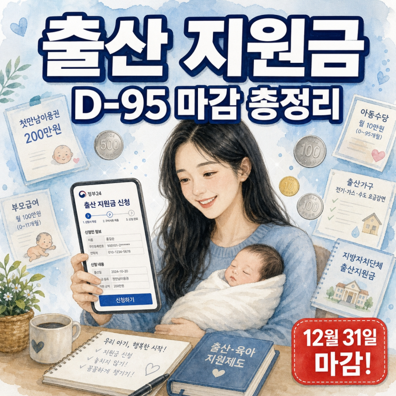 출산 지원금 2026 마감 총정리 | 12월 31일 D-95, 지금 신청하세요