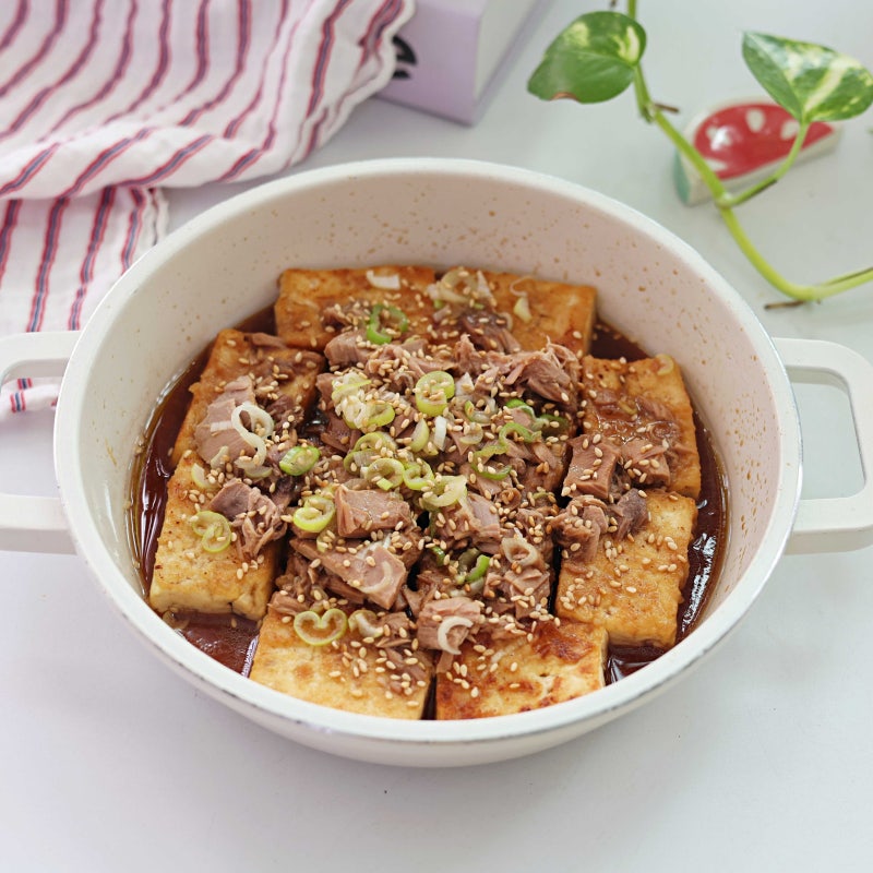 참치 두부조림 레시피 간장 데리야끼 양념장 만드는법 20분 반찬