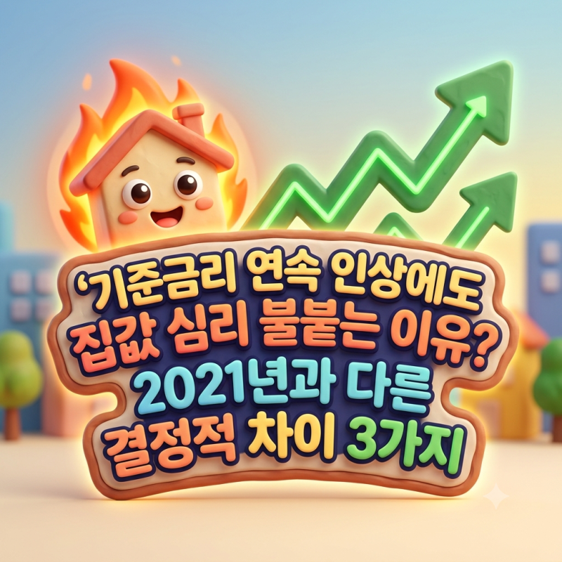 기준금리 연속 인상에도 집값 심리 불붙은 이유? 2021년과 다른 결정적 차이 3가지