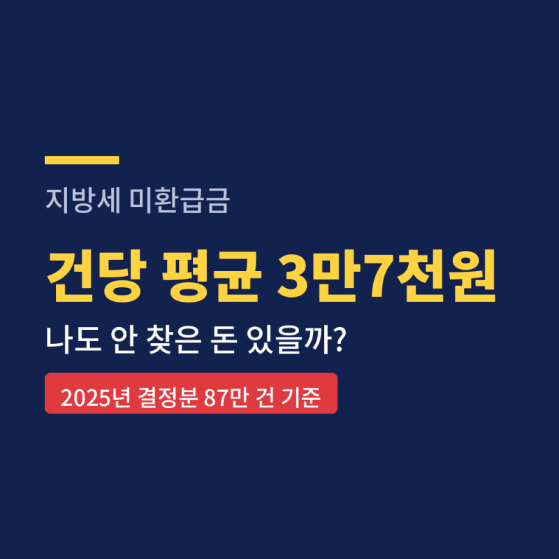 지방세 환급금 조회, 내 돈 남아 있을까