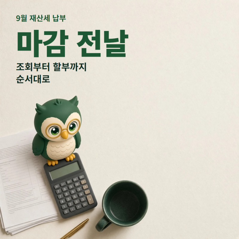 재산세 납부방법, 마감 전날 조회부터 할부까지 순서대로