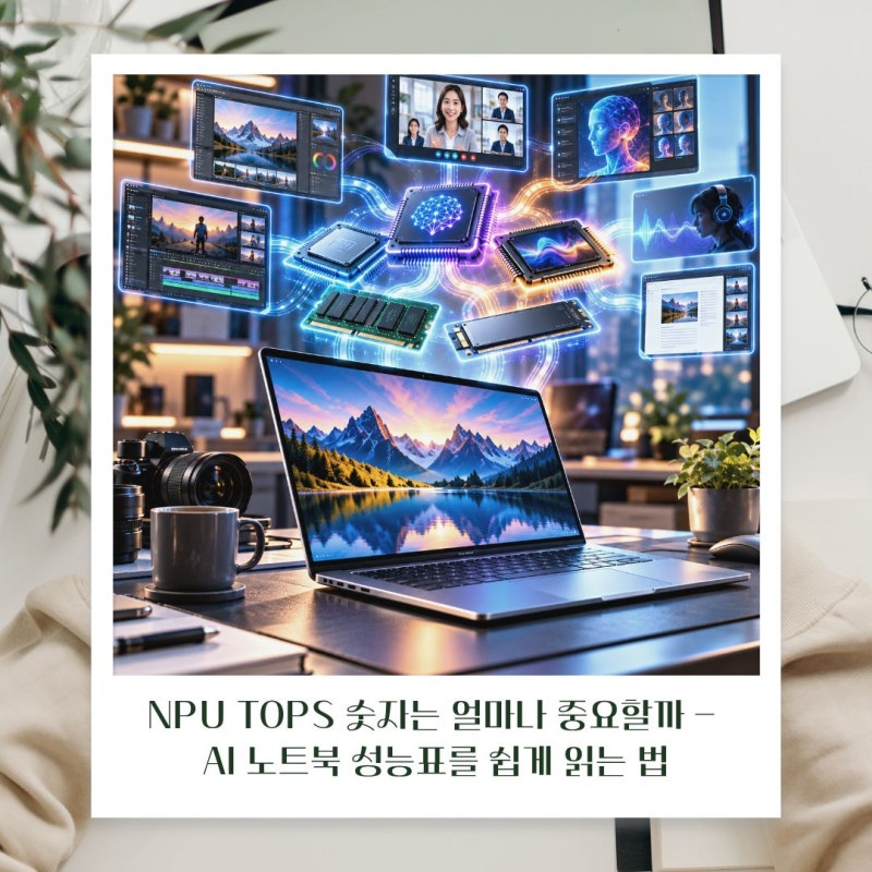 [AI PC 시리즈 3편] NPU TOPS 숫자는 얼마나 중요할까 - AI 노트북 성능표를 쉽게 읽는 법