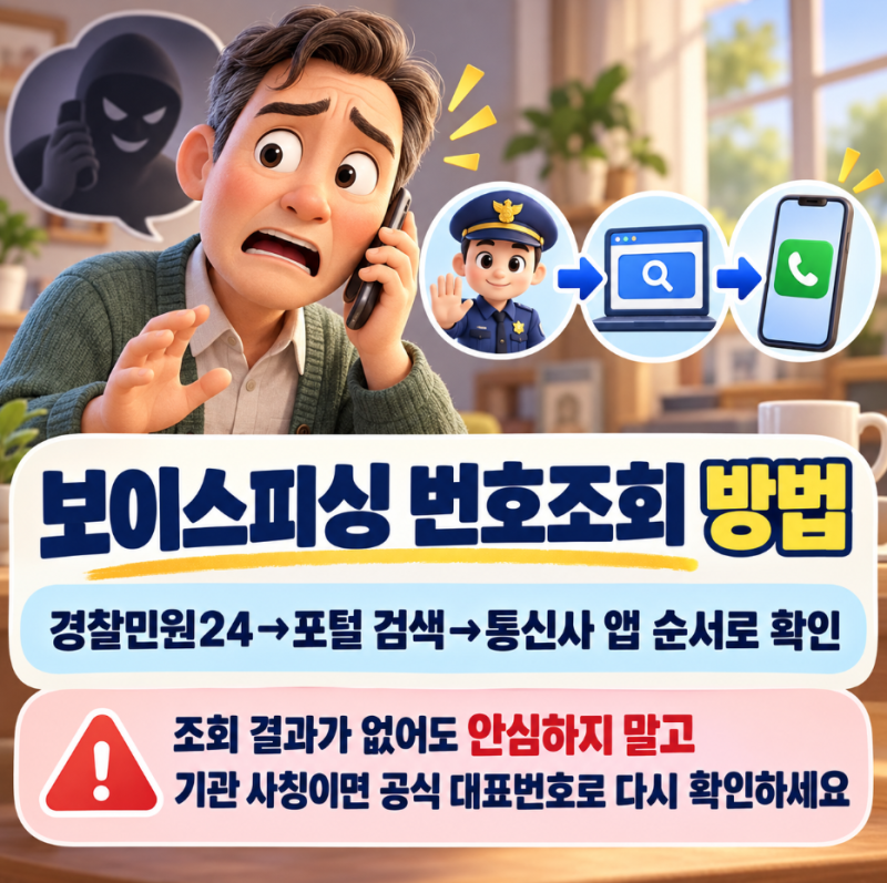 보이스피싱 번호조회 방법 경찰민원24 순서 총정리