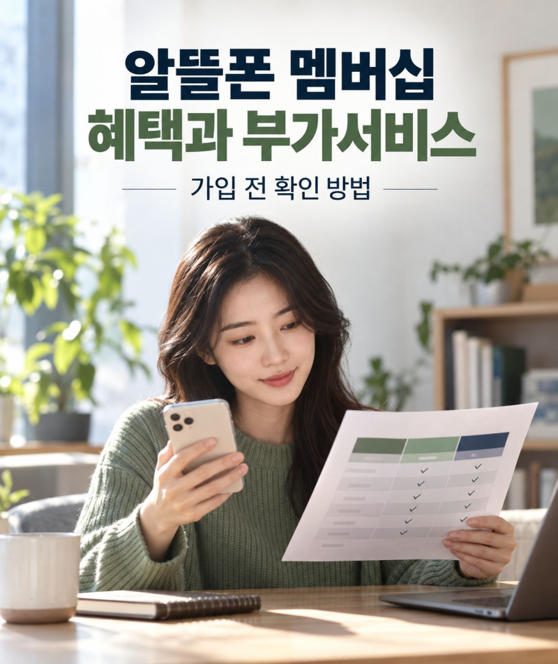 알뜰폰 멤버십 혜택과 부가서비스 확인하는 방법