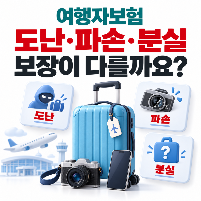 여행자보험 휴대품 손해｜도난·파손·분실, 보장이 다를까요?