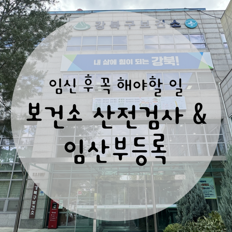 임신 후 보건소 산전검사 예약, 준비물, 검사항목, 후기 | feat. 강북구보건소 임산부 등록