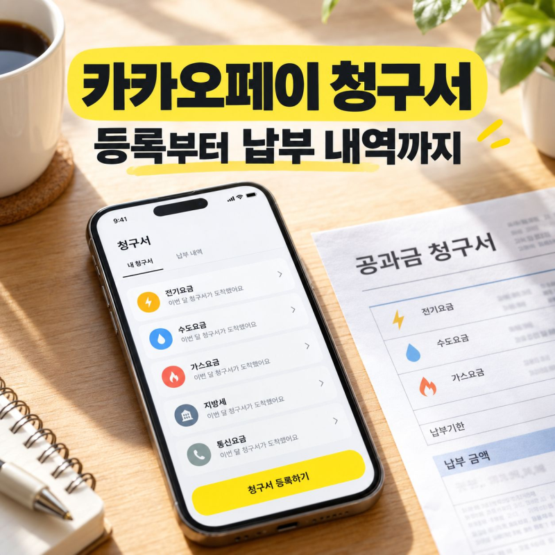 카카오페이 청구서 등록 방법과 납부 내역 확인하기