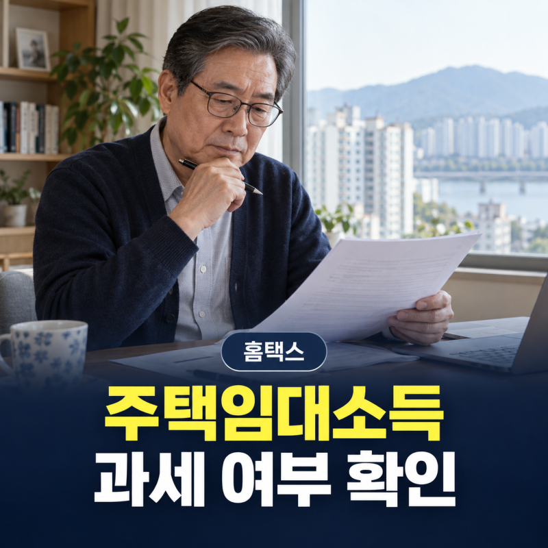 월세부터 전세 보증금까지, 2026년 홈택스 주택임대소득 과세 여부 및 신고 방법 완벽 가이드
