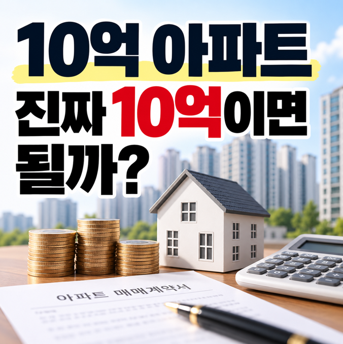10억 아파트 사면 10억만 있으면 될까? 집값 외에 들어가는 돈 총정리