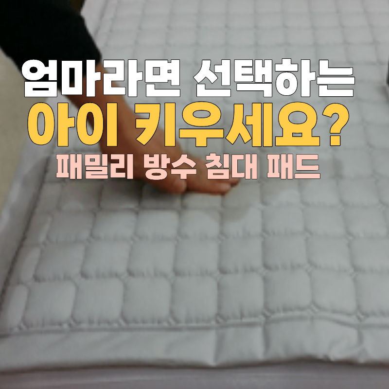 특대형 패밀리 침대패드, 아이 있는 집이라면 방수 기능까지 꼭 챙겨보세요