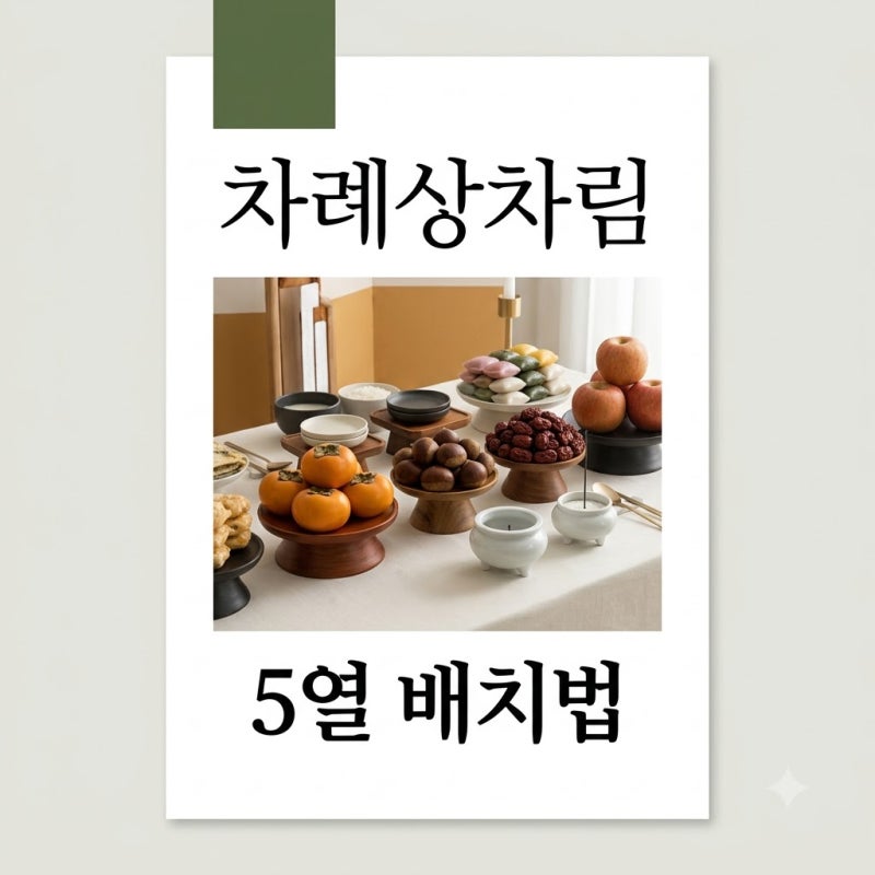 "전 안 부쳐도 된다고?" 차례상차림 5열 배치와 뜻밖의 금기 음식..