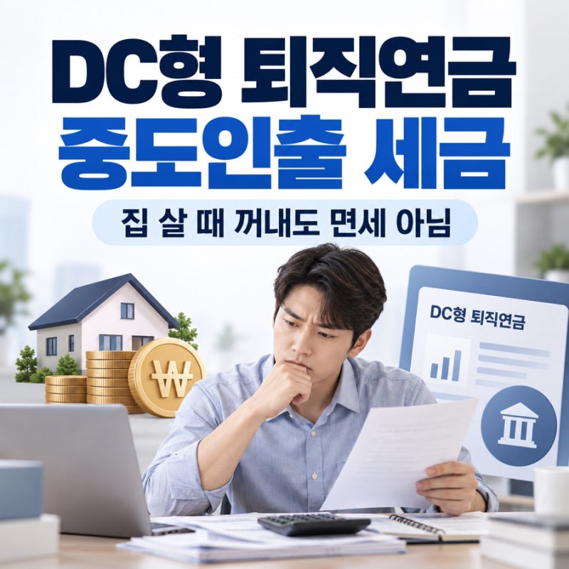 “DC형 퇴직연금 중도인출, 세금 얼마나 뗄까?” 집 살 때 꺼내도 면세는 아닙니다