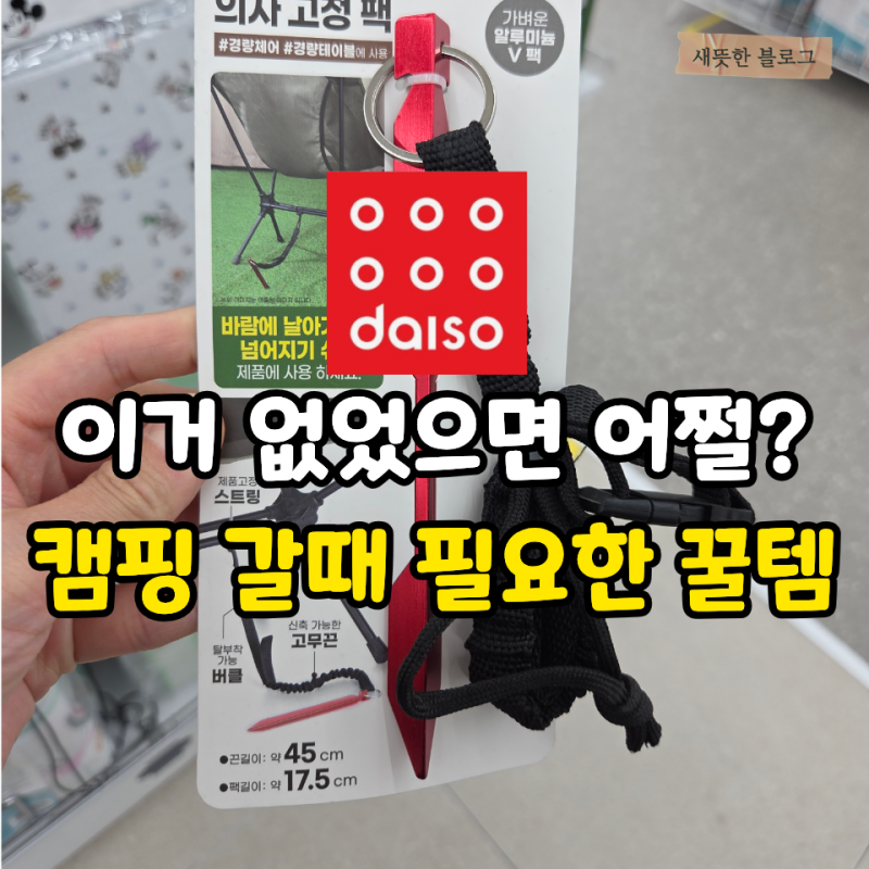 “이거 모르고 캠핑 갔으면 큰일” 다이소 캠핑 필수템 3