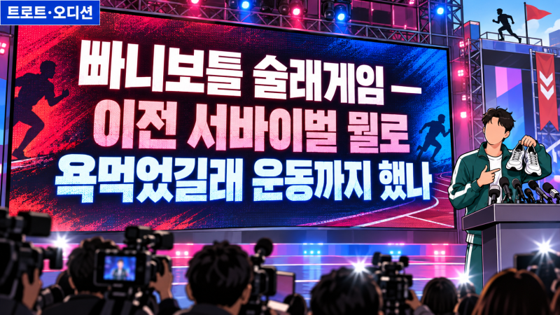 빠니보틀 술래게임 — 이전 서바이벌 뭘로 욕먹었길래 운동까지 했나
