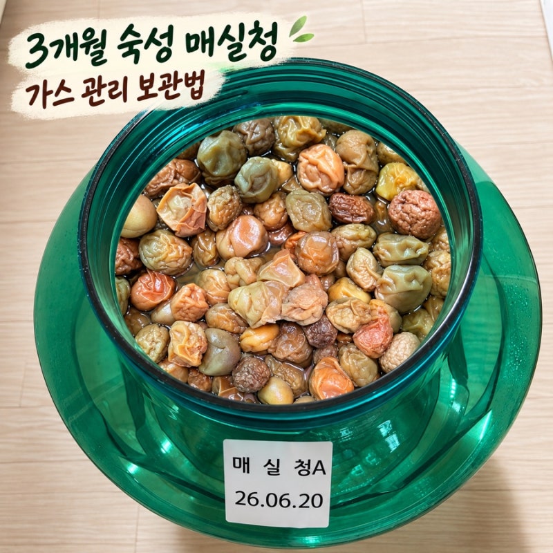 매실청 3개월 후 거르기｜가스 차지 않게 보관하는 방법