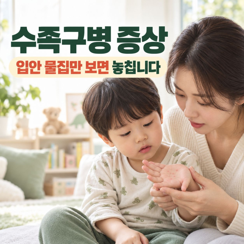 수족구병 증상, 입안 물집만으로 판단하면 안 되는 이유
