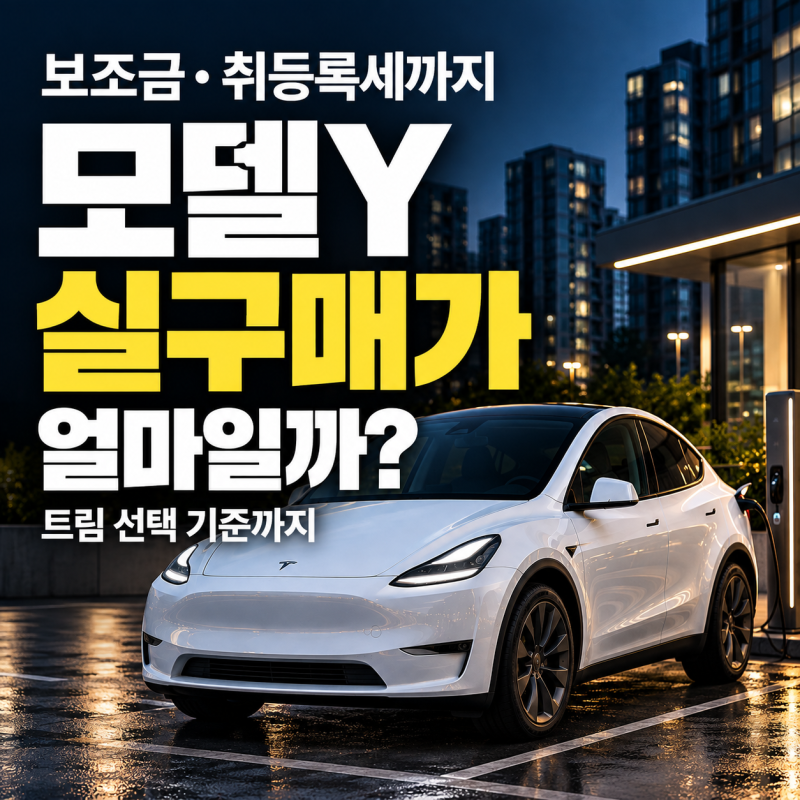 테슬라 모델Y 실구매가 얼마? 보조금·취등록세까지 계산, 선택 기준은 무엇일까?