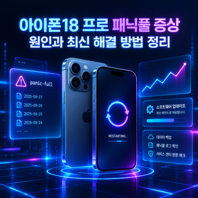 아이폰 무한재부팅 멈춤 증상 패닉풀 로그 확인 및 대처법