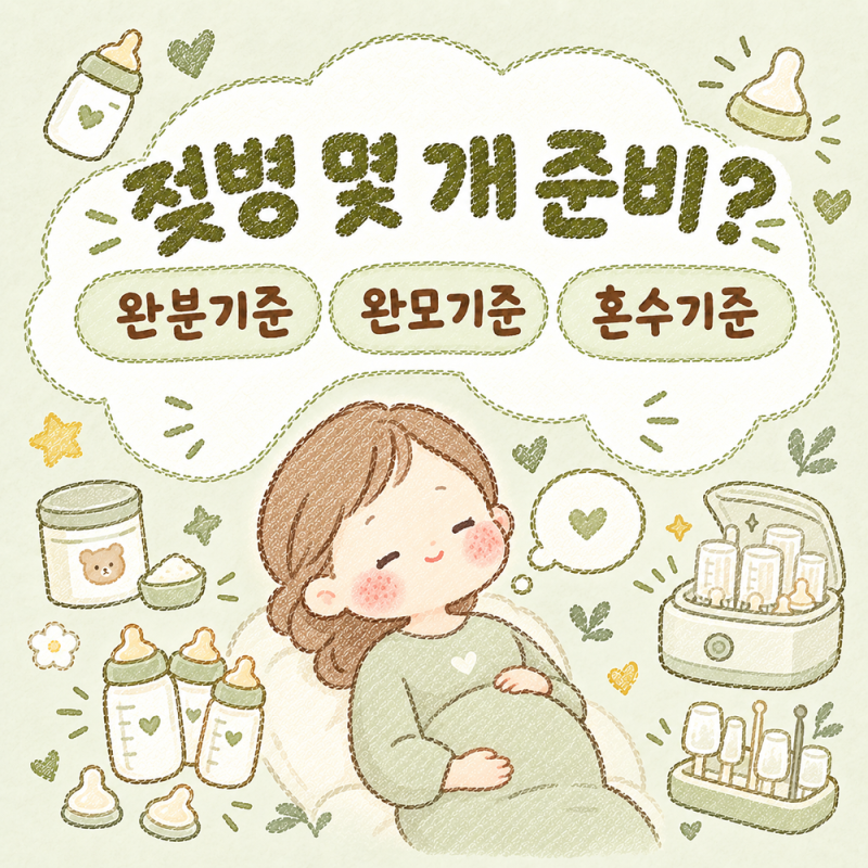 신생아 젖병 몇 개 준비할까? 완분, 완모, 혼수 각각 기준으로 정리