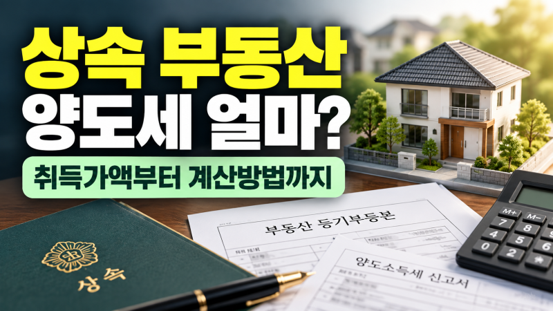 상속받은 부동산 팔 때 양도세 얼마? 취득가액부터 계산방법까지