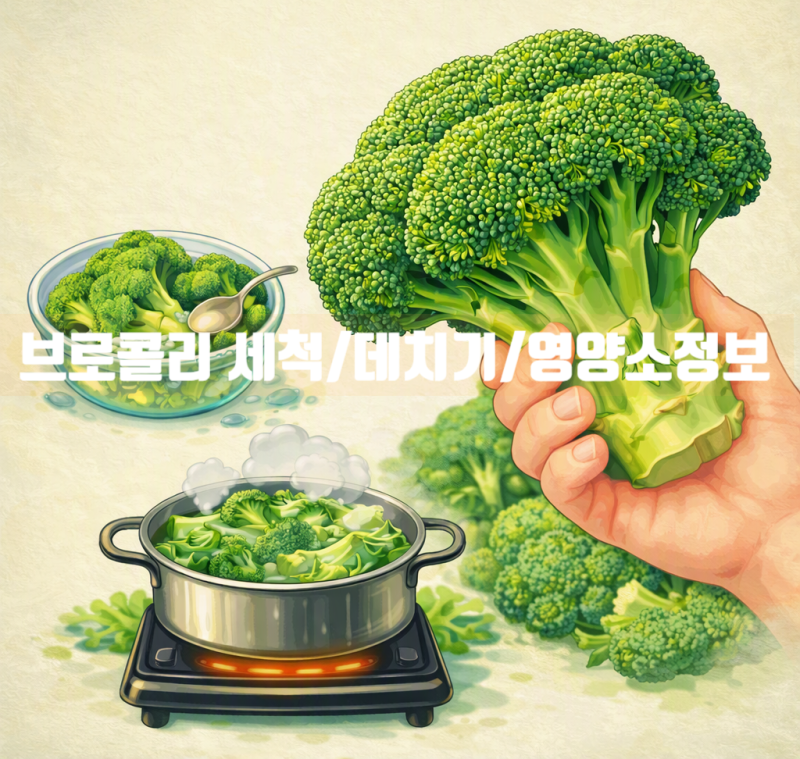 브로콜리 데치기 세척법 효능 오래 보관법 총정리