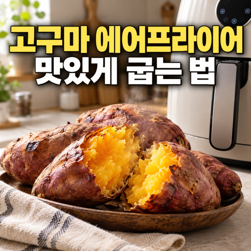 고구마 에어프라이어 맛있게 굽는 법, 온도·시간부터 촉촉한 군고구마 만드는 팁까지