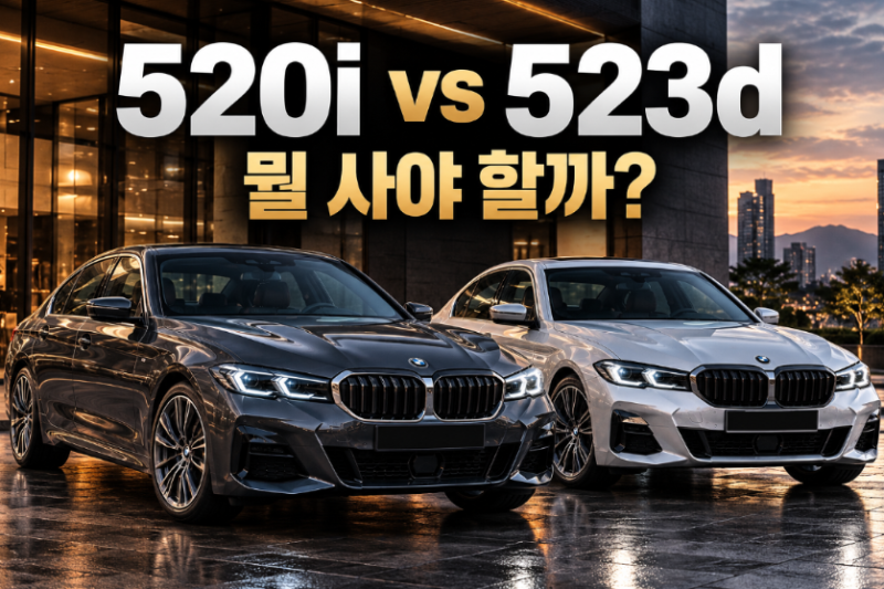 BMW 520i vs 523d, 5시리즈 살 때 가장 고민되는 두 모델 비교해봤습니다