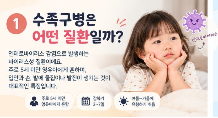 수족구 초기증상, 열부터 날까? 입안 수포·손발 수포 전 나타나는 증상 정리