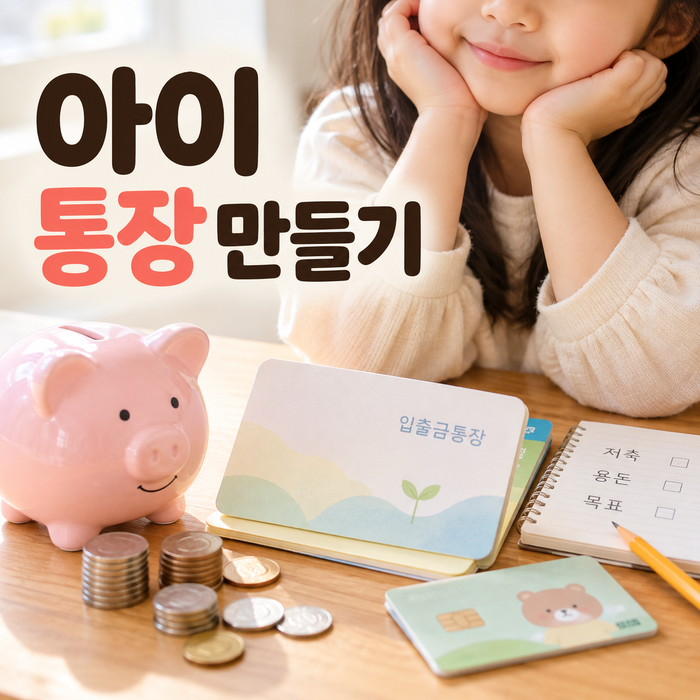 아이 통장 만들기 준비물 미성년자 자녀 계좌개설 방법