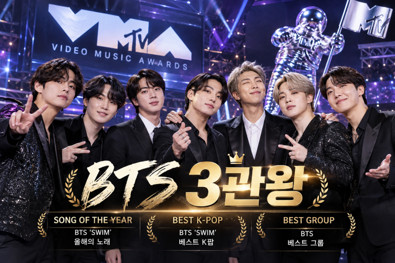 BTS VMA 불참했는데 3관왕…‘올해의 노래’까지 싹쓸이, 무슨 상 받았나?