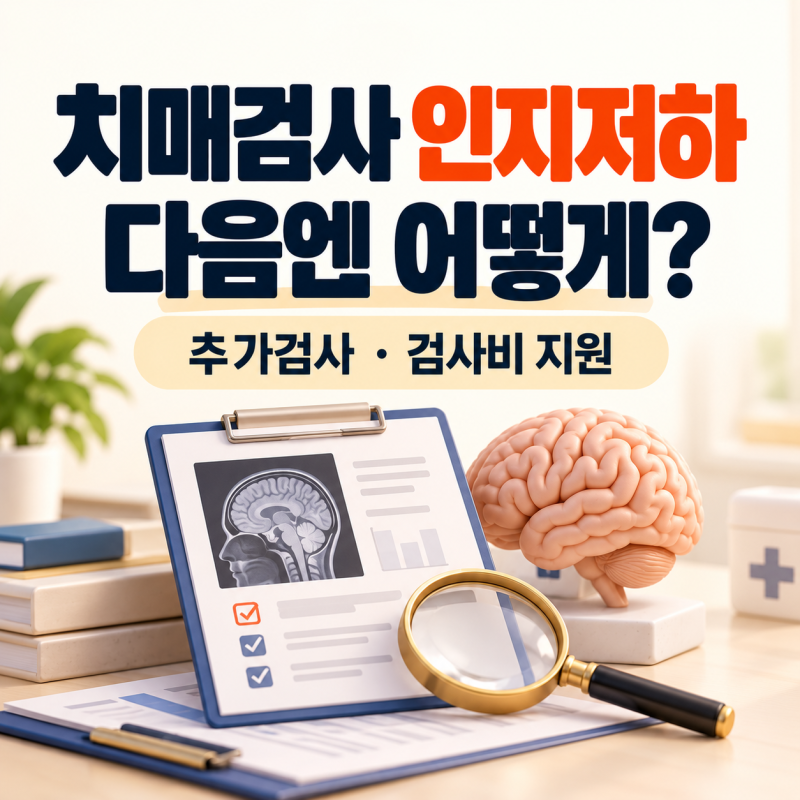 치매검사 인지저하 판정받았다면? 추가검사 순서·MRI 검사비 지원·신청방법