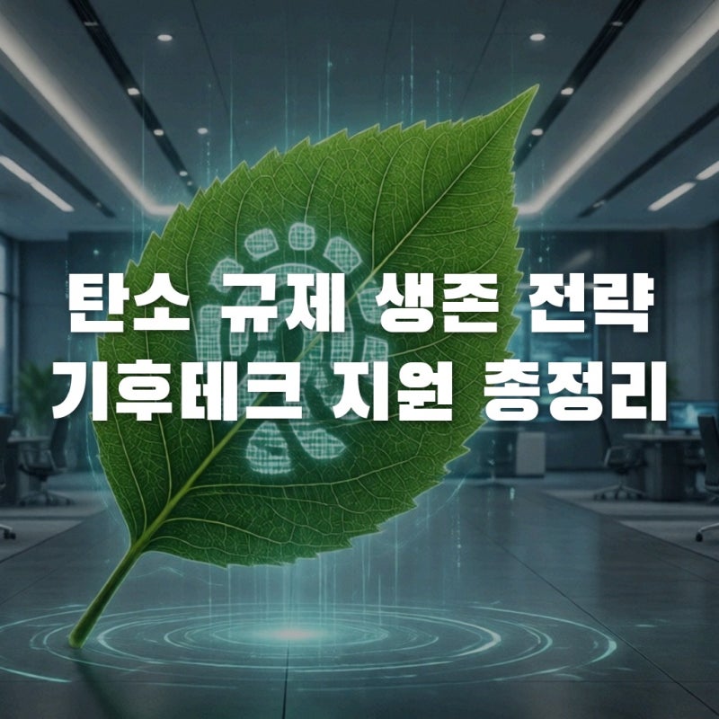 CBAM 탄소 규제 생존법, 이소영 중기부 정책과 기후테크 보조금 총정리