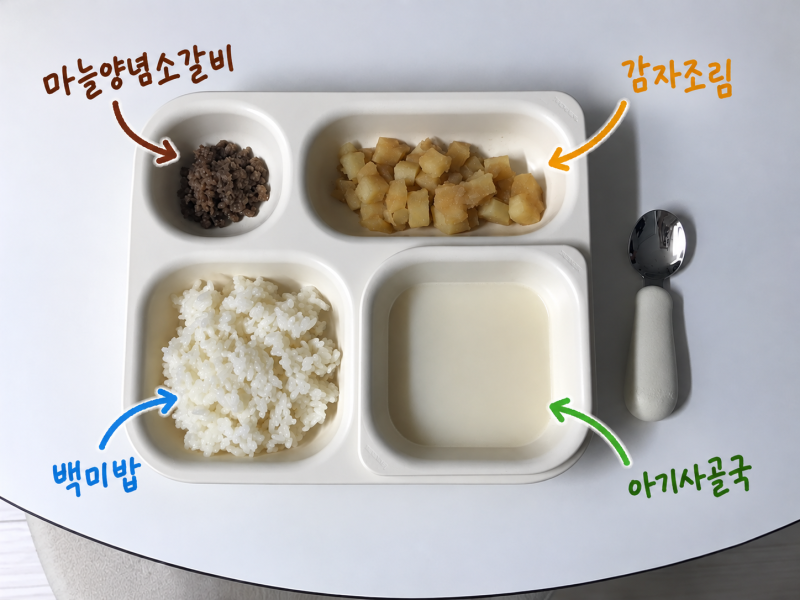 육아템 ㅣ 탁가온 4구 유아 식판 후기, 레시피 공유